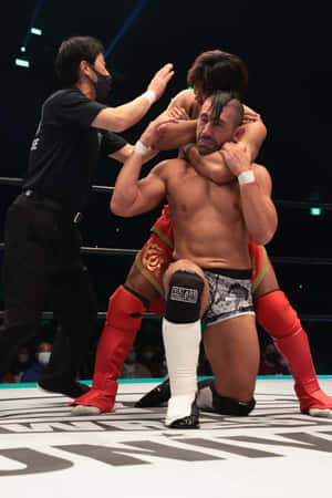 Simon Gotch Versus Masakatsu Funaki National Championship V3 Wallpaper