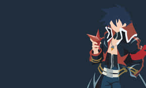 Simon Ready To Pierce The Heavens With His Drill In Gurren Lagann Wallpaper