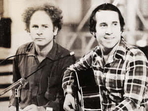Simonand Garfunkel Performance Vintage Wallpaper