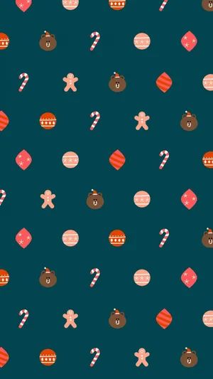 Simple Aesthetic Cute Christmas Gift Wrapper Wallpaper