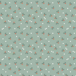 Simple Aesthetic Cute Christmas Mistletoe Gift Wrapper Wallpaper