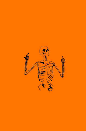 Simple Aesthetic Rude Skeleton Wallpaper
