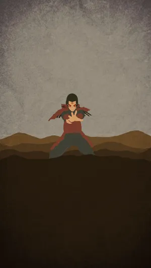 Simple Artwork Hashirama Phone Wallpaper