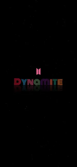 Simple Black Bts Dynamite Logo Wallpaper