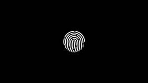 Simple Black Circular Fingerprint Scan Wallpaper
