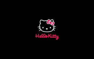 Simple Black Hello Kitty Desktop Wallpaper