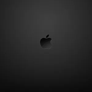 Simple Black Ipad With Apple Logo Wallpaper