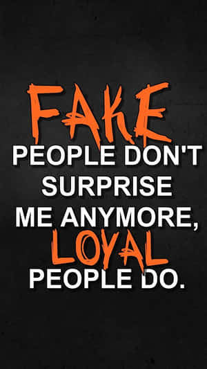 Simple Black Loyal Quote Graphics Wallpaper