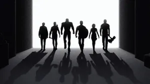 Simple Black Marvel Avengers Silhouettes Wallpaper