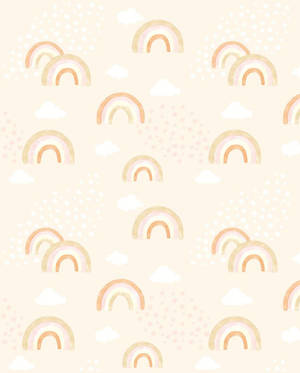 Simple Boho Children's Rainbow Design - Creative, Fun And Inspiring Wallpaper