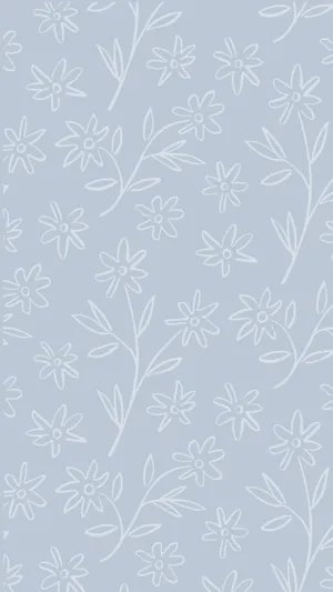 Simple Boho Pastel Blue Wallpaper
