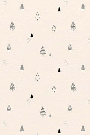 Simple Christmas Tree Pattern Iphone Wallpaper