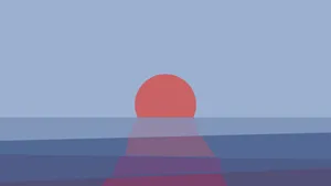 Simple Clean Red Sunset Wallpaper
