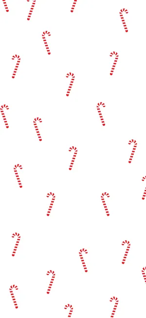 Simple Cute Christmas Iphone Candy Canes Wallpaper