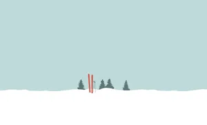 Simple Cute Christmas Iphone Snow Ski Wallpaper