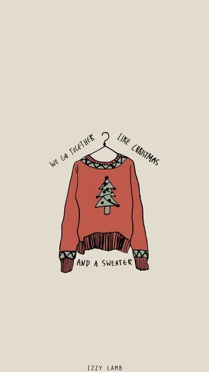 Simple Cute Christmas Theme Iphone Screen Saver Wallpaper