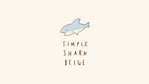 Simple Cute Shark Design Wallpaper