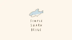 Simple Cute Shark Design Wallpaper