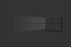 Simple Dark Windows Logo Wallpaper