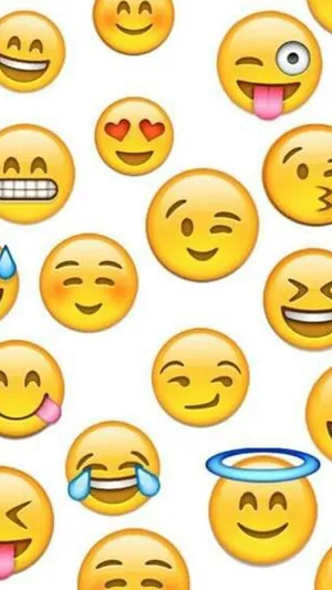 Simple Emojis In White Background Wallpaper