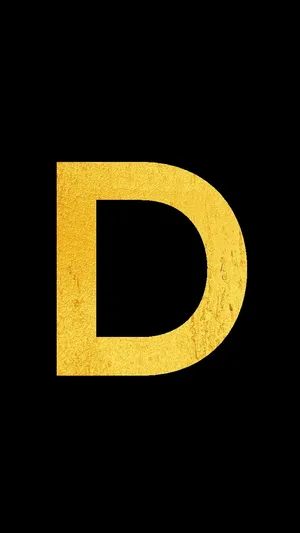 Simple Gold Letter D With Texture Wallpaper