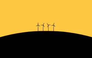 Simple Hd Windmills Wallpaper