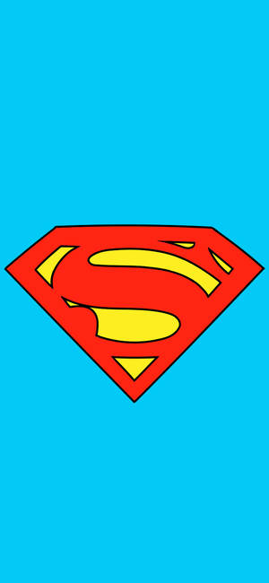 Simple Line Art Superman Symbol Iphone Wallpaper