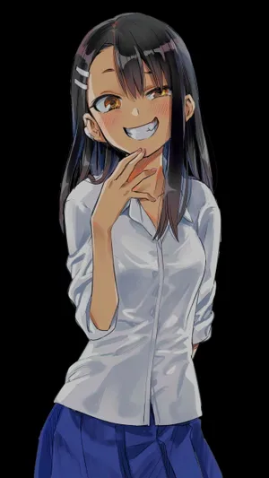 Simple Mischievous Nagatoro Edit Wallpaper