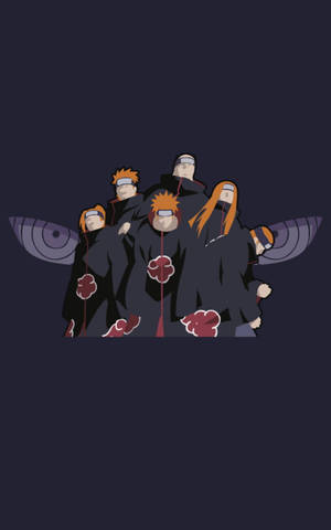 Simple Naruto Akatsuki Phone Art Wallpaper