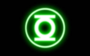 Simple Neon Green Lantern Logo Wallpaper