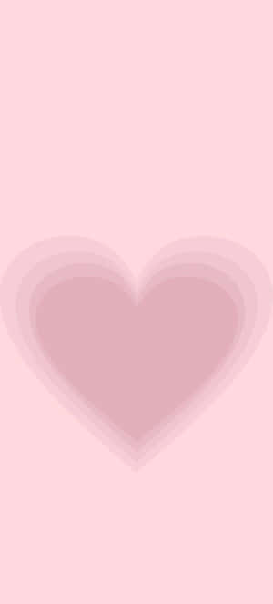 Simple Pink Heart Aesthetic Wallpaper
