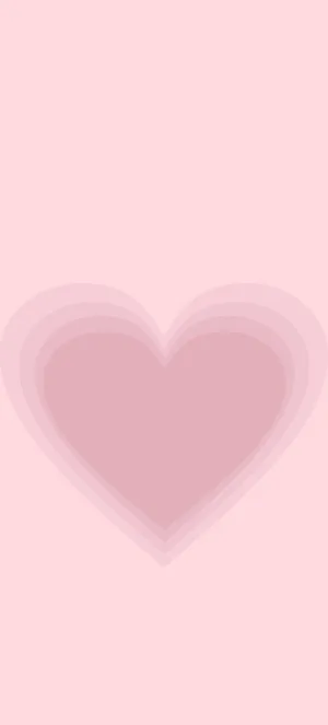Simple Pink Heart Aesthetic Wallpaper