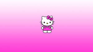 Simple Pink Hello Kitty Desktop Wallpaper