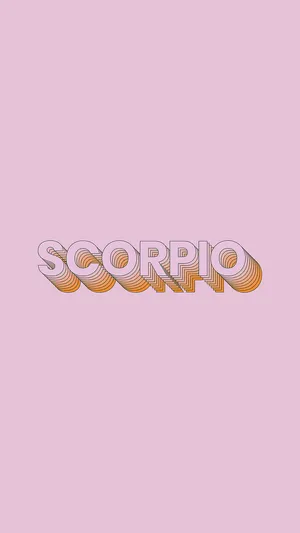 Simple Pink Scorpio Wallpaper