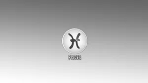 Simple Pisces Metallic Sign Wallpaper
