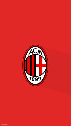 Simple Red Ac Milan Wallpaper