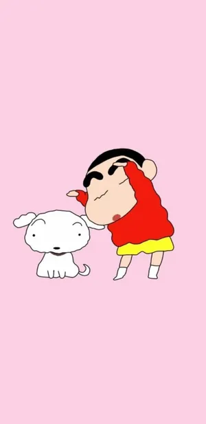 Simple Shiro And Shinchan Aesthetic Wallpaper