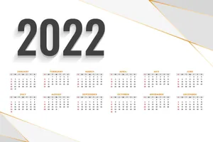 Simple White 2022 Calendar Wallpaper