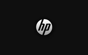 Simple White Round Hp Laptop Logo Wallpaper