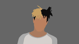 Simple Yellow And Black Hair Xxxtentacion Cartoon Wallpaper