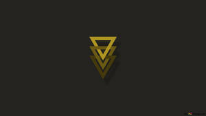 Simple Yellow Triangle Geometric Phone Wallpaper