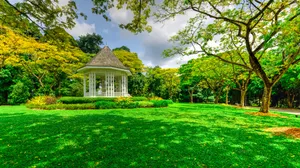 Singapore Botanic Gardens Bandstand Pavilion Wallpaper
