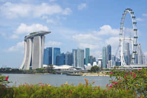 Singapore_ Flyer_and_ Marina_ Bay_ Skyline Wallpaper