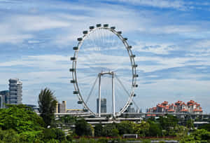 Singapore Flyer Ferris Wheel Landscape Wallpaper