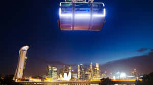 Singapore Flyer Night Skyline Wallpaper