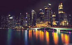 Singapore Skyline Asia's Tiger Wallpaper
