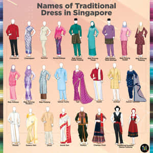 Singapore Traditional Dresses Wallpaper