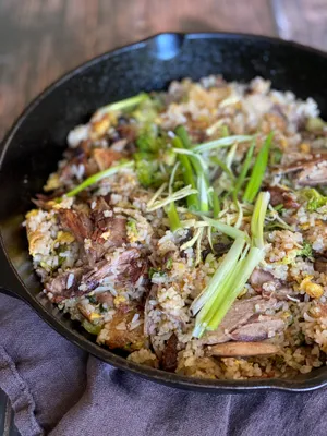Singaporean Delight: Delectable Fried Duck Rice Wallpaper