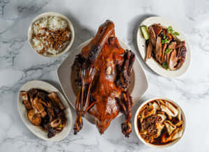 Singaporean Duck Rice At Ah Heng Duck Rice Resturant Wallpaper