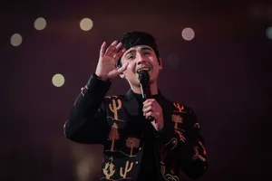 Singer Performingon Stage Wallpaper